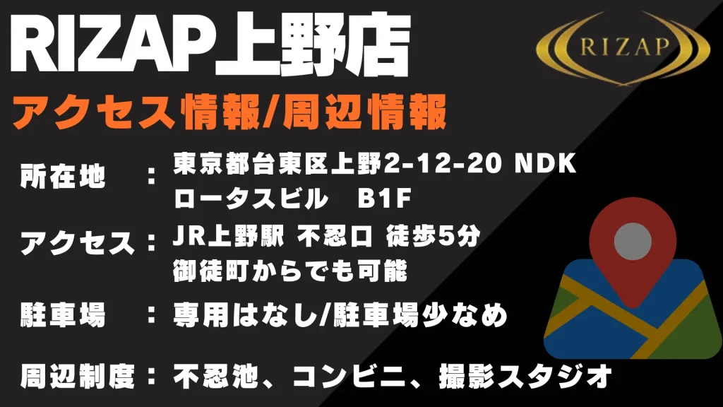ライザップ上野 アクセス方法