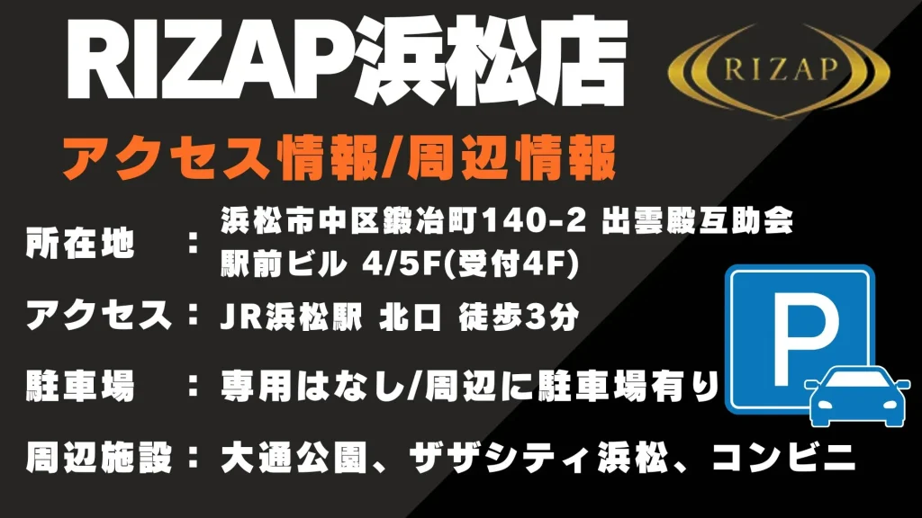 ライザップ 浜松店 アクセス・周辺情報