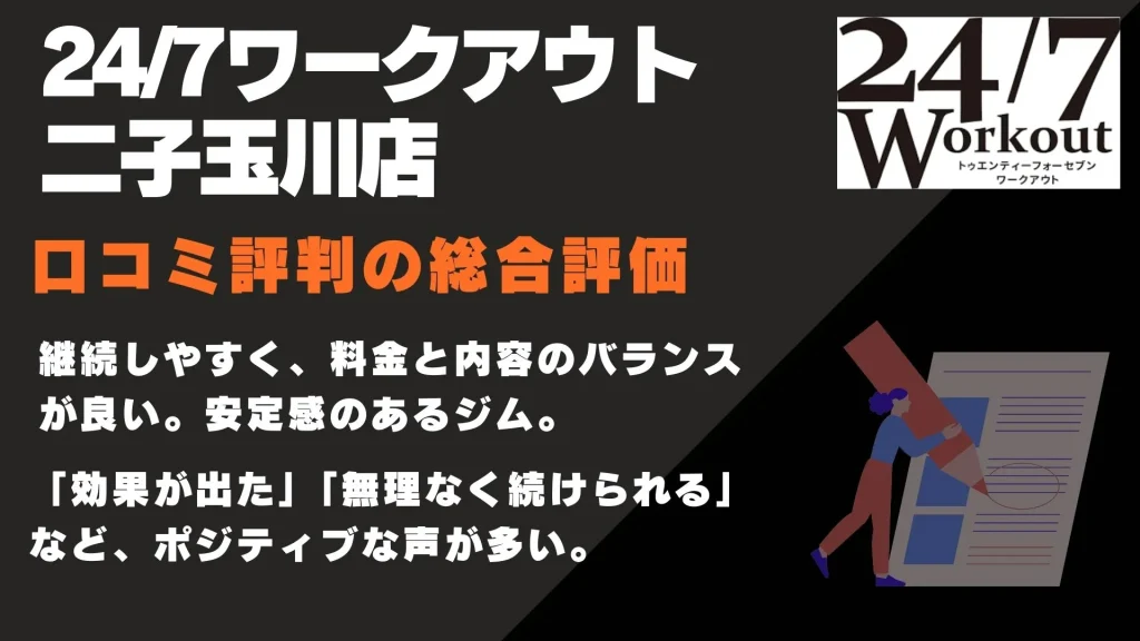 24/7ワークアウト 二子玉川店 口コミ