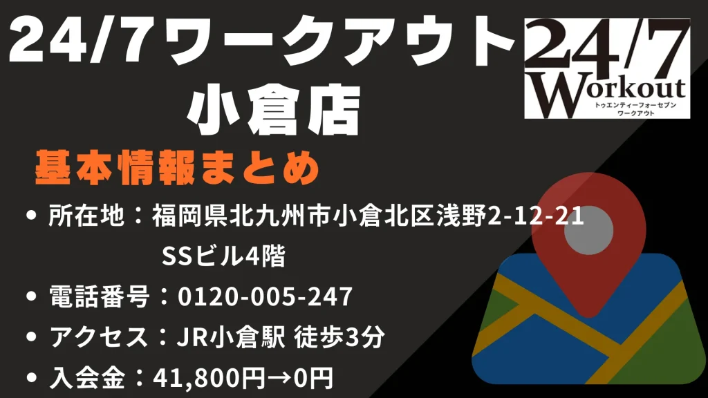 24/7ワークアウト 小倉店の基本情報