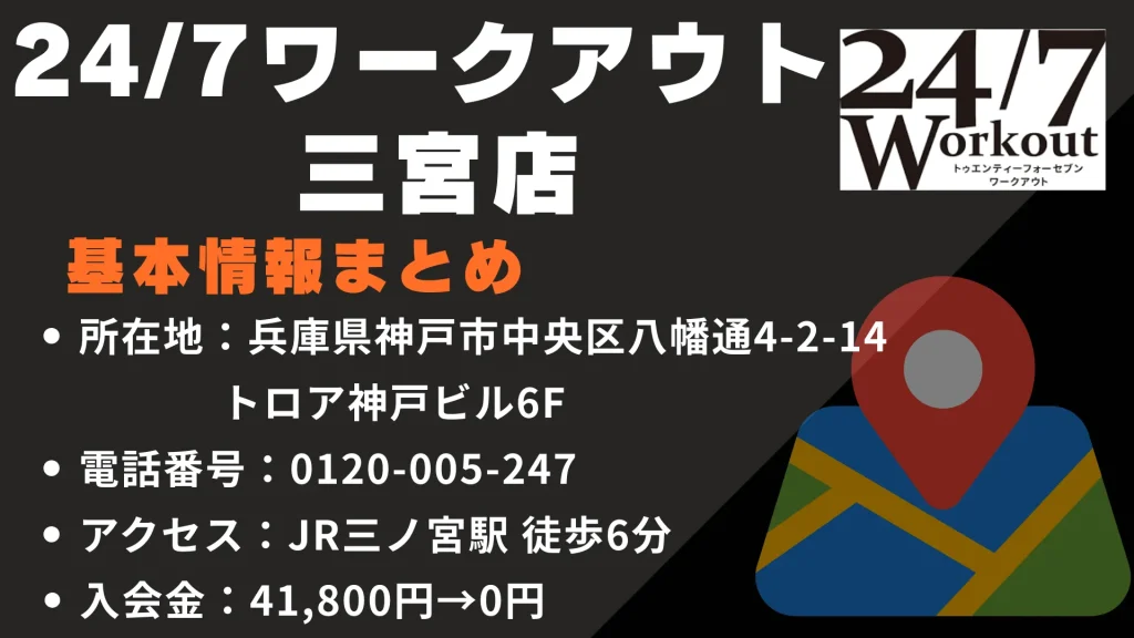 24/7ワークアウト 三宮店の基本情報