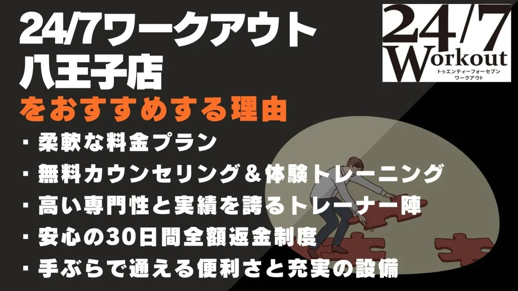 24/7ワークアウト八王子店 おすすめする理由