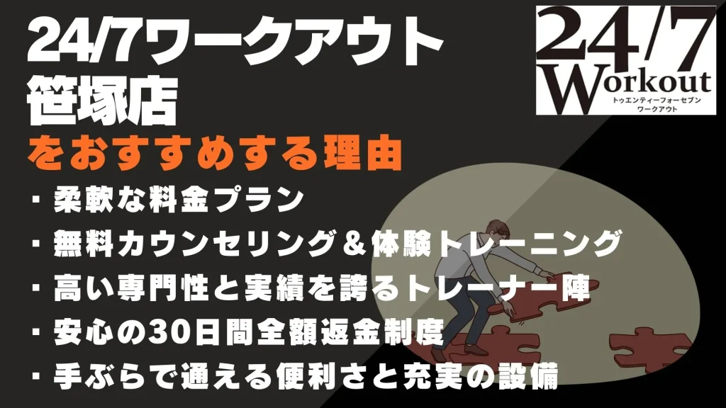 24/7ワークアウト 笹塚店　おすすめする理由
