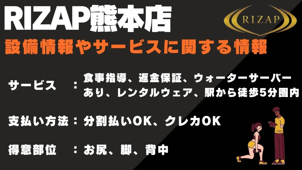 ライザップ 熊本店 設備 サービス